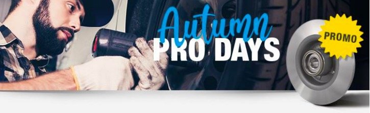 NTN-SNR CONTINUES ITS EXCEPTIONAL PROMOTIONAL OFFERS WITH “AUTUMN PRO DAYS”